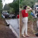 Aparatoso accidente con un vehículo volcado.