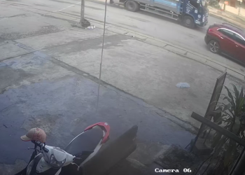 Un camionero en la avenida.