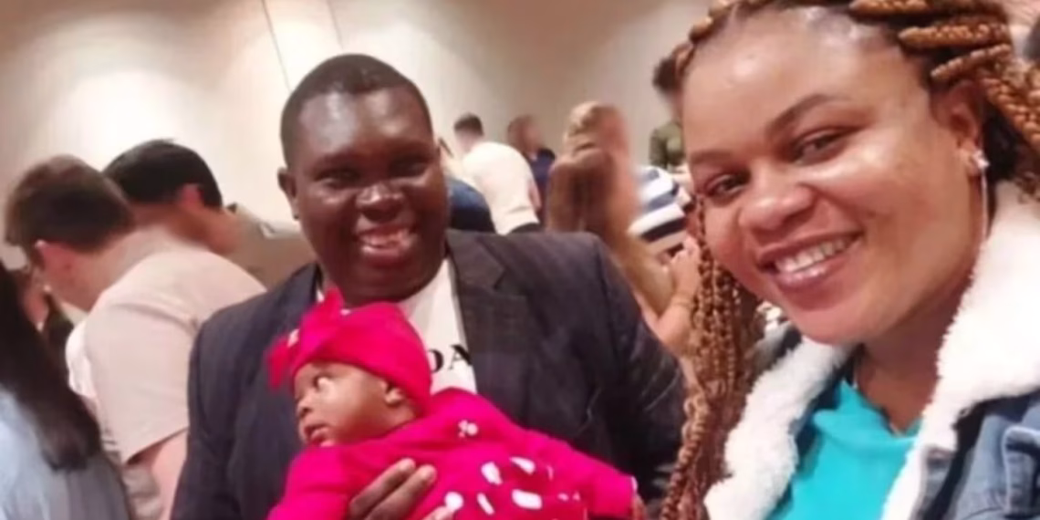 Michelaine, Mackendy y su bebé.